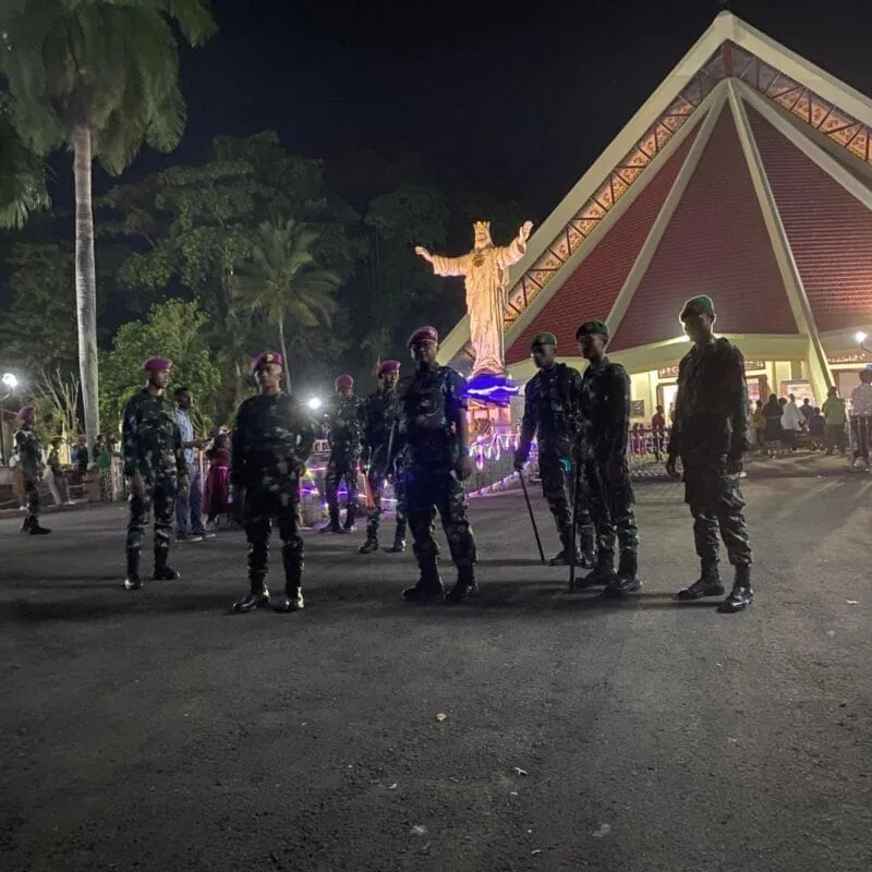 Amankan Perayaan Malam Pergantian Tahun Baru, Prajurit Petarung Pasmar 3 Laksanakan Patroli Garnisun Di Wilayah Sorong