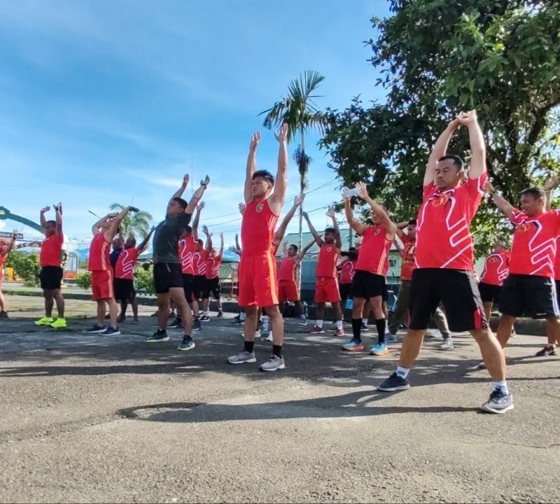 Jaga Kebugaran Prajurit, Kodim 1710/Mimika Laksanakan Lari 5 Km