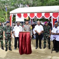 Komandan Pasmar 3 Hadiri Penandatanganan Dan Pembukaan Selubung Papan Nama Polda Papua Barat Daya