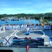 Pangkoarmada III, Pimpin Peringatan Hari Dharma Samudera 2025 dengan Upacara dan Tabur Bunga di Atas Kapal Perang Pangkoarmada III, Pimpin Peringatan Hari Dharma Samudera 2025 dengan Upacara dan Tabur Bunga di Atas Kapal Perang