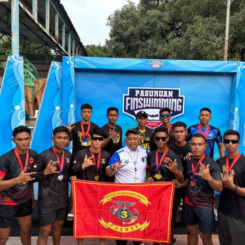Korps Marinir, Sumbang Tiga Medali di Kejuaraan Renang, Estafet Biffin Pasuruan Finswimming Championship 2025