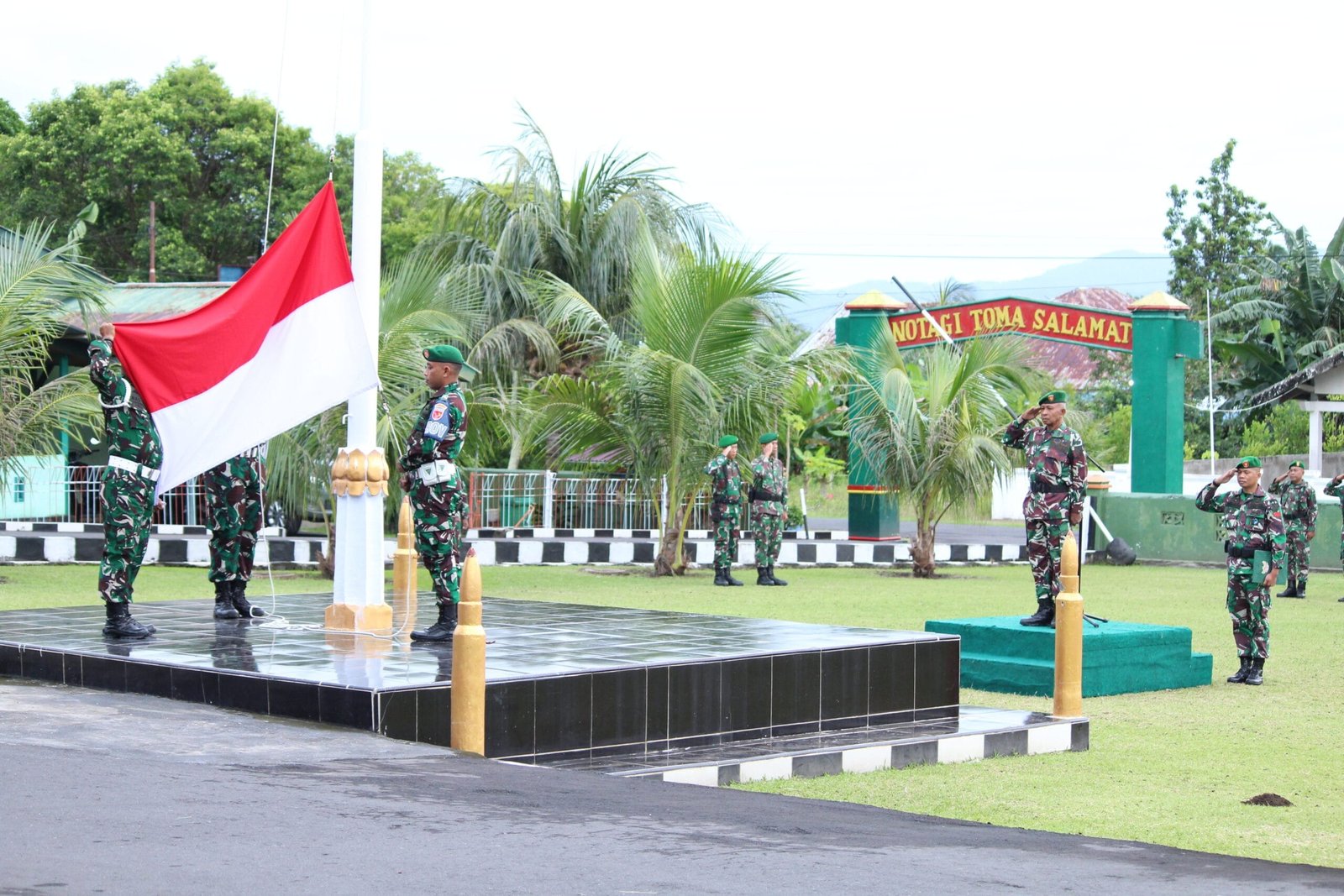Kokohkan Jiwa Nasionalisme, Kodim 1505 Tidore Laksanakan Upacara Bendera