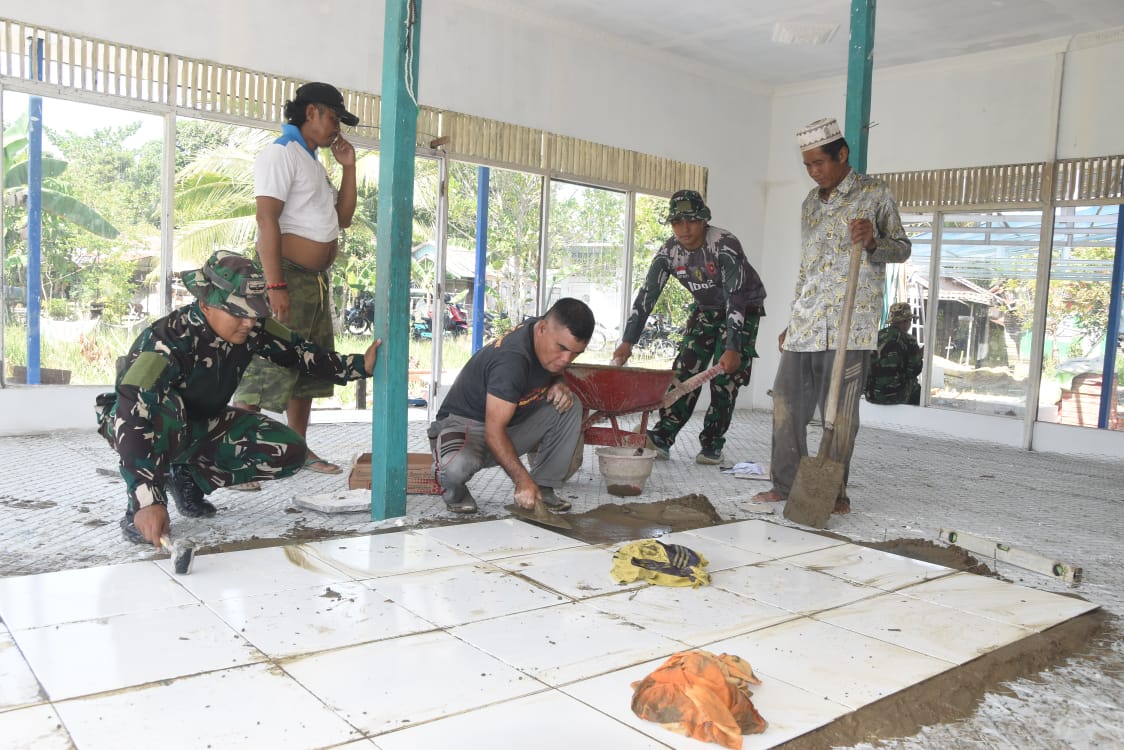 Satgas TMMD Kejar Penyelesaian Rehab Langgar Darussalam Haruyan HST