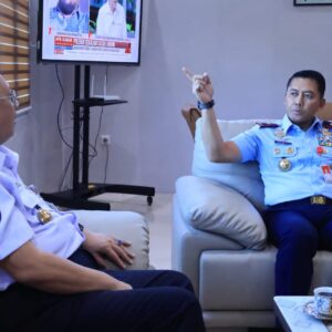 Danlanud Sultan Hasanudiin Terima Kunjungan Kepala Kantor Otoritas Bandar Udara Wilayah V Makassar