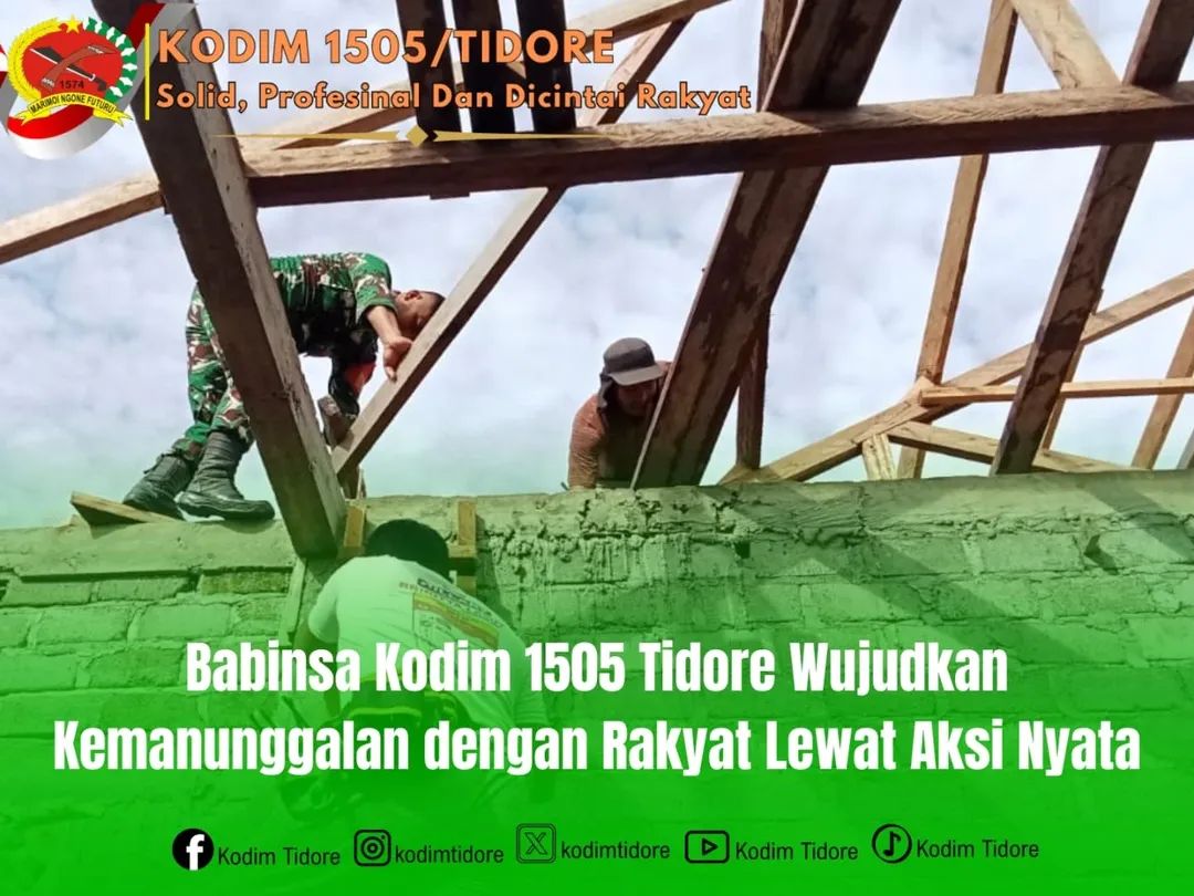 Babinsa Kodim 1505 Tidore Wujudkan Kemanunggalan dengan Rakyat Lewat Aksi Nyata