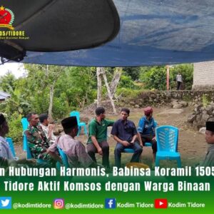 Jalin Hubungan Harmonis, Babinsa Koramil 1505-02 Tidore Aktif Komsos dengan Warga Binaan