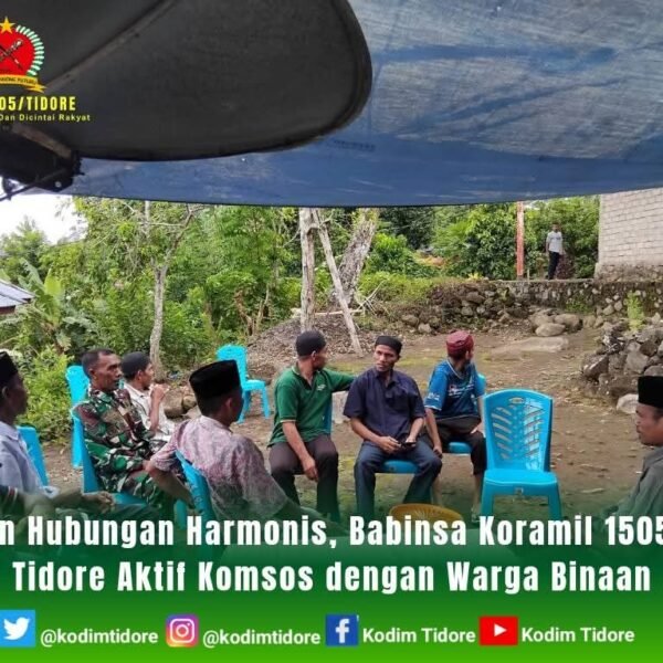 Jalin Hubungan Harmonis, Babinsa Koramil 1505-02 Tidore Aktif Komsos dengan Warga Binaan