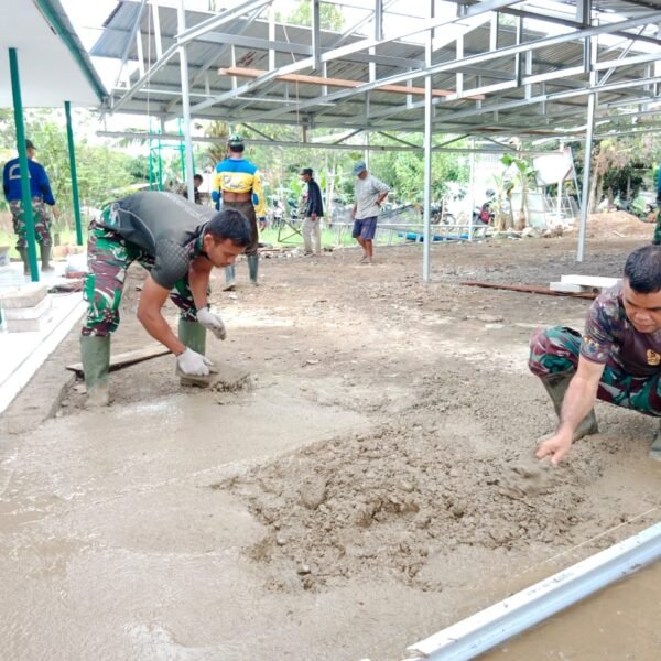 Kejar Target TMMD, Satgas Kodim 1002 HST Cor Teras Langgar Darussalam