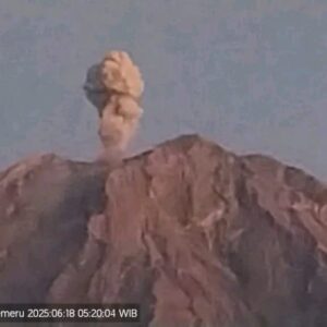 Gunung Semeru Kembali Erupsi, Kolom Abu Capai 600 Meter di Atas Puncak