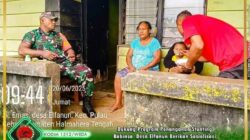 Dukung Program Penanganan Stunting, Babinsa Desa Elfanun Berikan Sosialisasi Gizi makanan Pada Anak