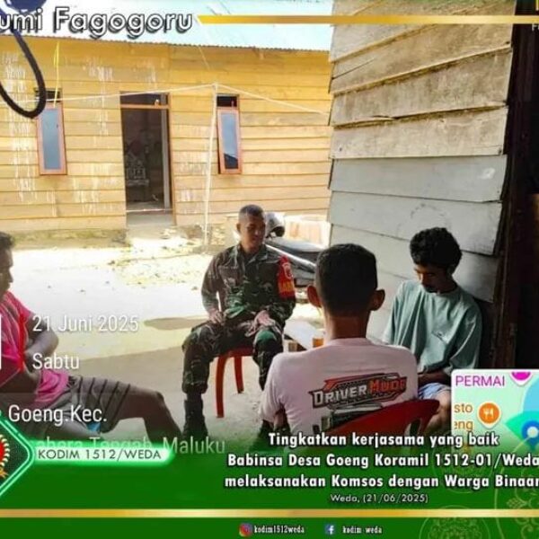 Babinsa Desa Goeng Serda Nasri Selalu beri Himbauan Kepada Warga Binaan Agar Selalu Menjaga Keamanan dan ketertiban lingkungan