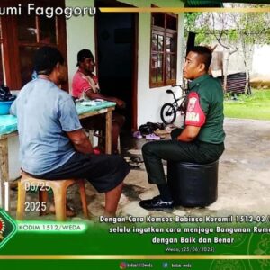 Selalu Bersama Rakyat Babinsa Desa Sanafi Tak Pernah Habis cara untuk memberikan Cara Perawatan Bangunan Rumah warga Binannya