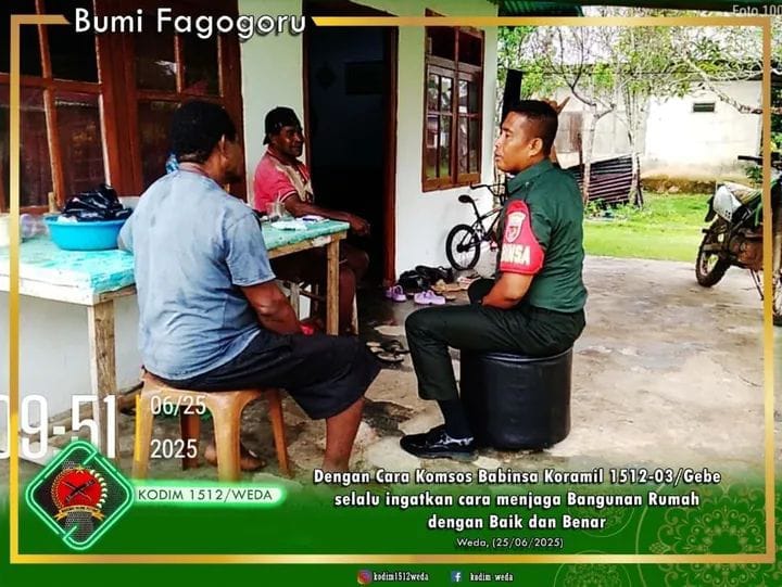 Selalu Bersama Rakyat Babinsa Desa Sanafi Tak Pernah Habis cara untuk memberikan Cara Perawatan Bangunan Rumah warga Binannya