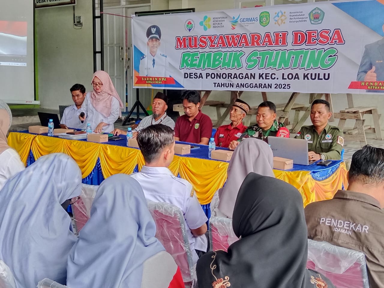 Babinsa Ponoragan Hadiri Musyawarah Desa Dalam Rangka Rembuk Stunting