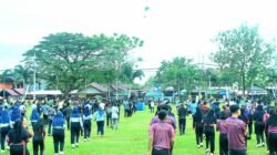 Drum Band Siswa Taruna Politeknik Penerbangan Makassar Meriahkan CFD Lanud Sultan Hasanuddin