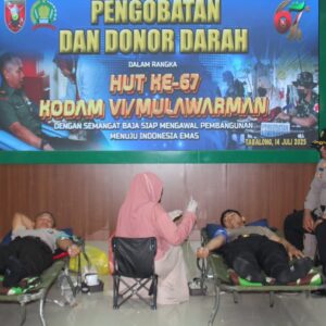 Kodim 1008/Tabalong Gelar Donor Darah Sambut HUT ke-67 Kodam VI/Mulawarman