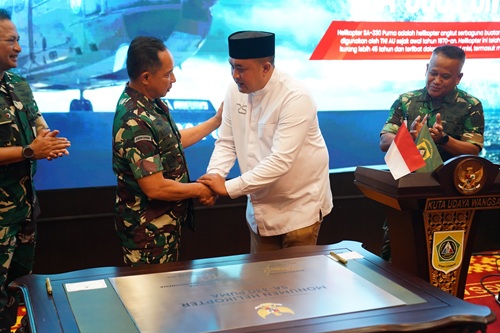 Panglima TNI Resmikan Monumen Helikopter SA-330 Puma di Cibinong, Bogor