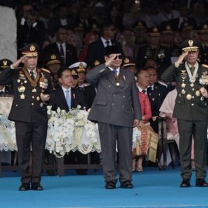 Panglima TNI Hadiri Peringatan Hari Bhayangkara ke-79 di Silang Monas