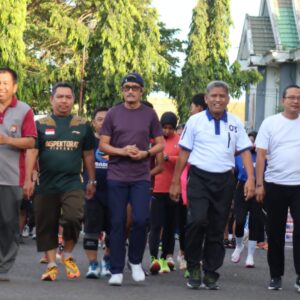 Jelang Peringatan Hari Bhakti Ke-78 TNI AU, Lanud Sultan Hasanuddin Bersama Pemda Kabupaten Pinrang Gelar Fun Run