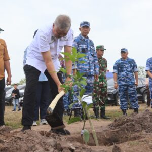 Danlanud Sultan Hasanuddin Bersama Bupati Pinrang Berikan Bantuan Sembako dan Tinjau Sunatan Massal Pada Festival Dirgantara Bumi Lasinrang 2025