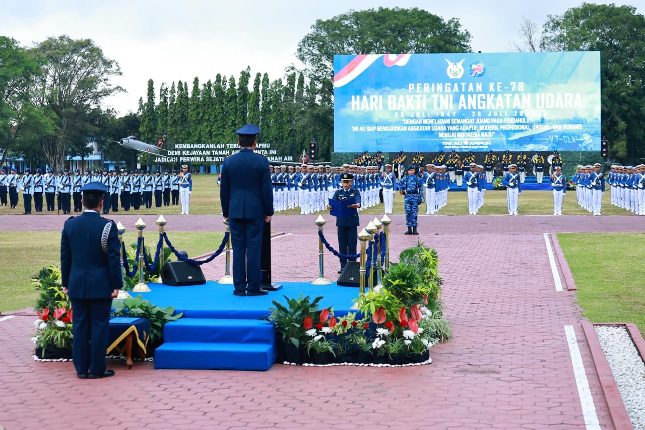 Danlanud Sultan Hasanuddin Hadiri Upacara Peringatan Ke-78 Hari Bakti TNI AU di Yogyakarta