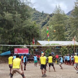 Sambut Kemerdekaan Republik Indonesia Ke-80, Koramil 1710-04/Tembagapura Bersama Jajaran Gelar Lomba Voli Untuk Masyarakat