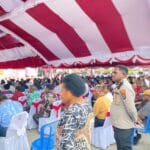 Hari ke II, Personel Polres Maybrat Laksanakan Pengamanan Ibadah KKR Dalam Rangka HUT ke-74 Theofani di Bumi A3