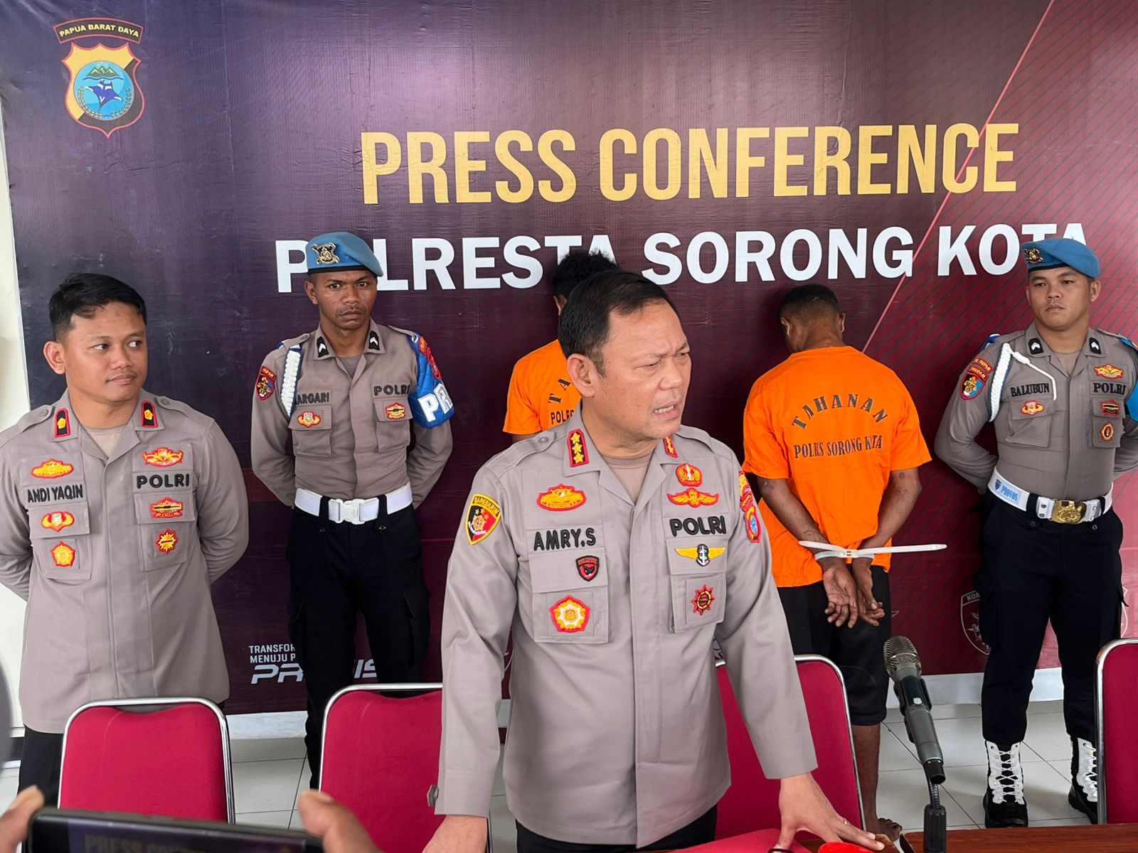 Polresta Sorong Kota Ungkap Kasus Pembunuhan Sadis di Melati Raya, Dua Pelaku Ditangkap dalam Waktu Singkat