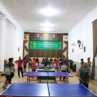 Bina Satuan Lewat Olahraga: Kodim 0820/Probolinggo Gelar Turnamen Tenis Meja Internal