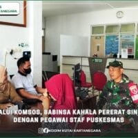 Melalui Komsos, Babinsa Kahala Pererat Sinergi dengan Pegawai Staf Puskesmas