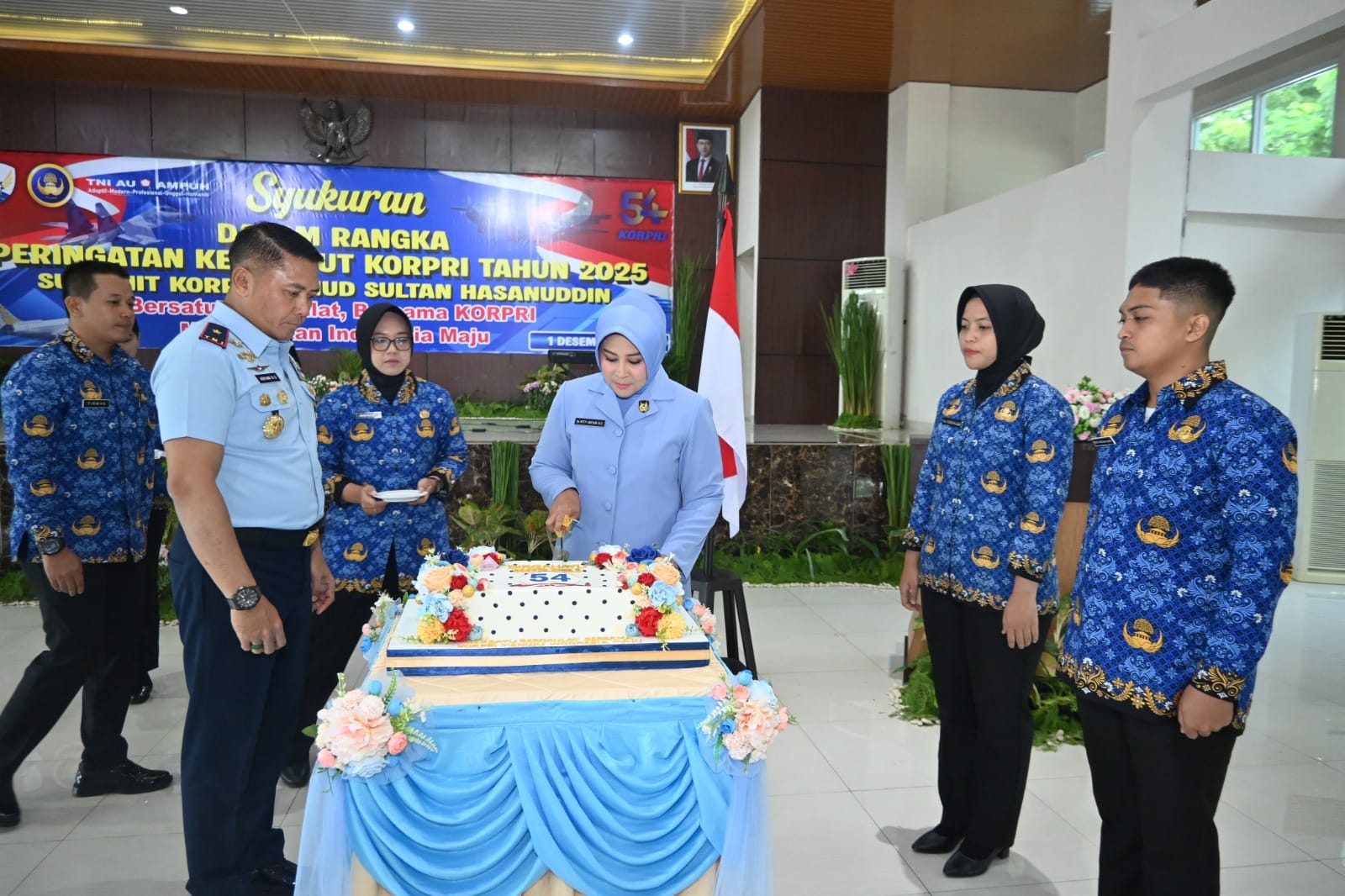 Danlanud Sultan Hasanuddin Hadiri Syukuran HUT Ke-54 Korpri