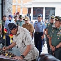 Panglima TNI Dampingi Menhan Resmikan Sarpras Dik Pa PK TNI di Kodiklat TNI Serpong