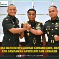 Sertijab Dandim 0906/Kutai Kartanegara, Danrem 091/ASN Sampaikan Apresiasi dan Harapan
