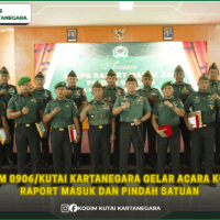 Kodim 0906/Kutai Kartanegara Gelar Acara Korps Raport Masuk dan Pindah Satuan