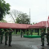 Melalui Upacara Bendera, Kodim 1008/Tabalong Mantapkan Jiwa Korsa Prajurit