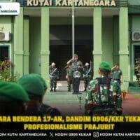 Upacara Bendera 17-an, Dandim 0906/Kkr Tekankan Profesionalisme Prajurit