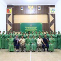 Bakti Sosial Donor Darah Semarakkan HUT Ke 80 Persit Kodim 0820/Probolinggo