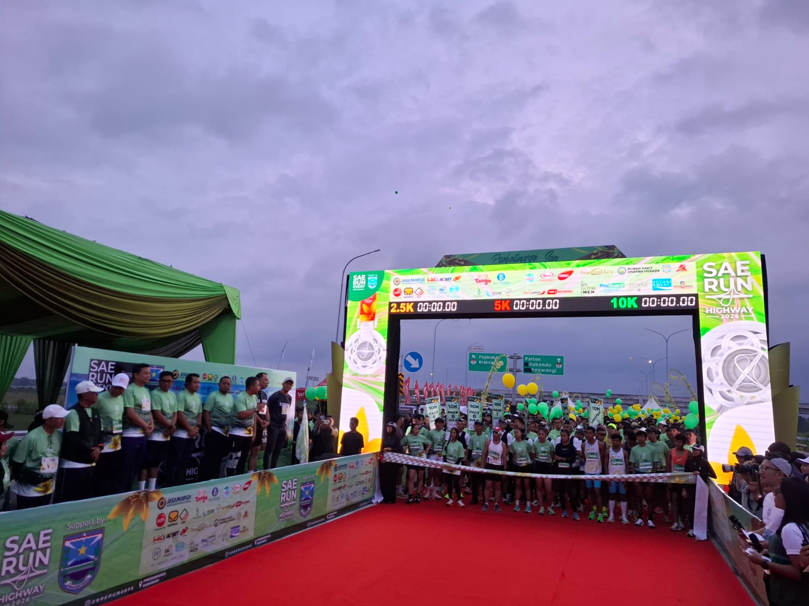 Kodim 0820/Probolinggo Sukseskan SAE Run Highway 2026 di Tol Prosiwangi