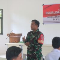 Tanamkan Semangat Cinta Tanah Air, Satgas TMMD Gelar Sosialisasi Wasbang dan Bela Negara di SMK Negeri 1 Linggang Bigung