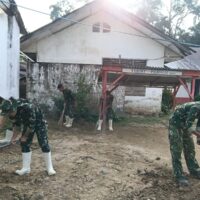 Satgas Kodam I/BB Pulihkan Sekolah Terdampak Banjir di Tapsel, Siswa Kembali Belajar Normal
