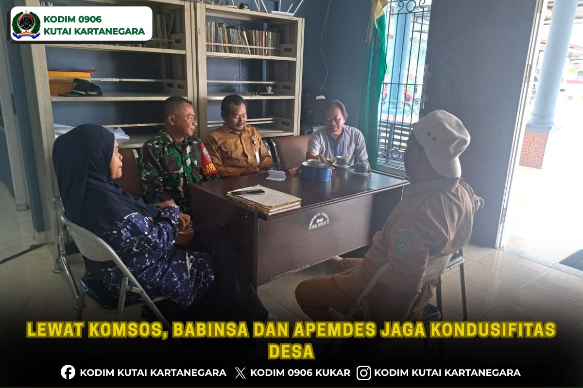 Lewat Komsos, Babinsa dan Apemdes Jaga Kondusifitas Desa