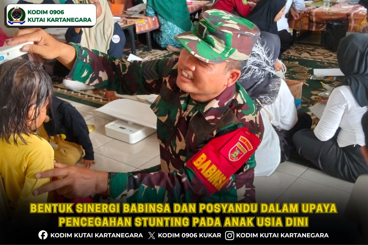 Bentuk Sinergi Babinsa dan Posyandu dalam Upaya Pencegahan Stunting pada Anak Usia Dini Bentuk Sinergi Babinsa dan Posyandu dalam Upaya Pencegahan Stunting pada Anak Usia Dini