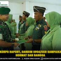 Pimpin Korps Raport, Dandim 0906/Kkr Sampaikan Rasa Hormat dan Bangga