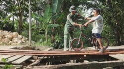 TMMD Ke-128 Kodim 0908/Bontang Bangun Jembatan di Kampung Masdarling Gunung Telihan