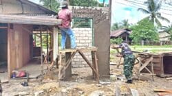 Koramil 0908-03/Anggana Bergerak, Rehab RTLH Dikebut di Hari Ke-6 TMMD 128