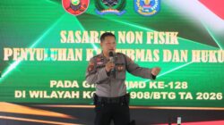 Melalui TMMD Ke-128, Kodim 0908/Bontang Laksanakan Penyuluhan Kamtibmas dan Hukum