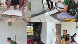 RTLH TMMD Ke-128 Kodim 1801/Manokwari Mulai Tahap Pemasangan Keramik Tmmd