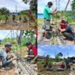 Melalui TMMD Ke-128 Kodim 1801/Manokwari Sudah Terpasang Rangka Besi Bak Penampung Air Bersih