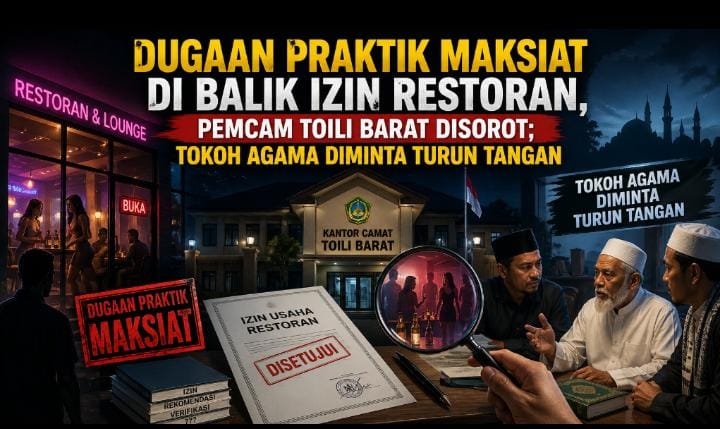 Dugaan Praktik Maksiat di Balik Izin Restoran, Pemcam Toili Barat Disorot; Tokoh Agama Diminta Turun Tangan