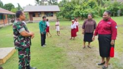 Bentengi Generasi Muda dari Bahaya Narkoba, Satgas TMMD ke-128 Kodim 1801/Manokwari Berikan Penyuluhan di SD Inpres 62 Asai